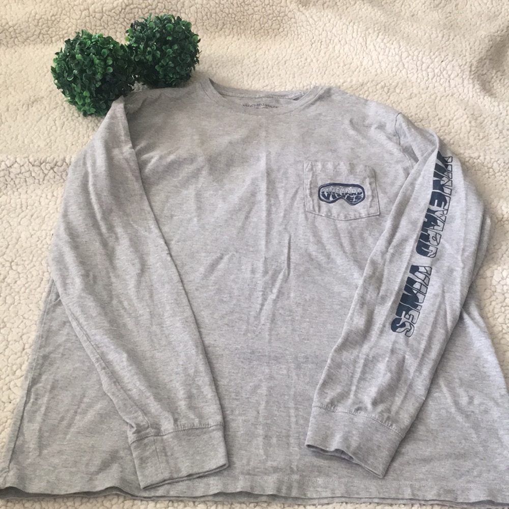Vineyard Vines Ski Goggles Long Sleeve Pocket Tee